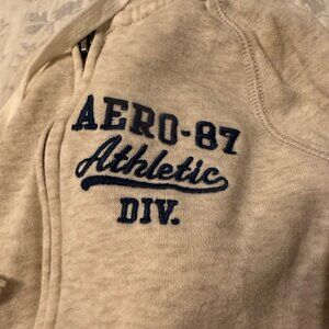Aeropostale Cream Zip-Up Hoodie